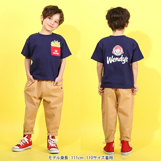 8/10〜 【50％OFF SALE】 Wendy's 親子お揃い バックプリント Tシャツ 6694K ベビードール BABYDOLL 子供服 ベビー キッズ 男の子 女の子