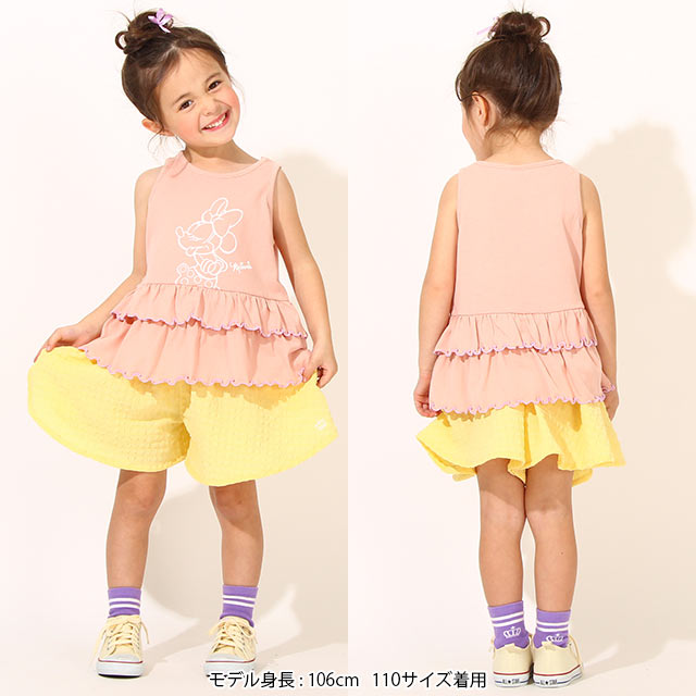 8/10〜 【S50】 通販限定サイズあり ディズニー フリル タンクトップ 6659K ベビードール BABYDOLL 子供服 ベビー キッズ 女の子 DISNEY★Collection