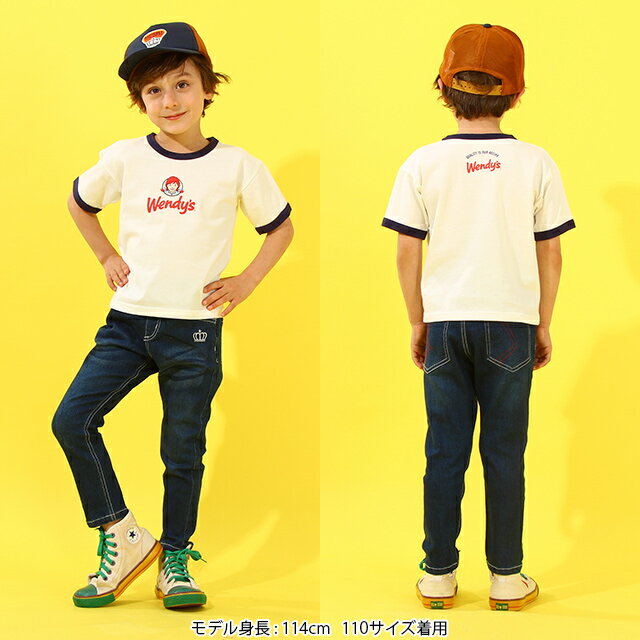 8/10〜 【50％OFF SALE】 Wendy's 親子お揃い ワンポイント Tシャツ 6693K ベビードール BABYDOLL 子供服 ベビー キッズ 男の子 女の子