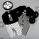 【S40】 ディズニー モノトーン 2点セット 8526B ベビードール BABYDOLL 子供服 ベビー キッズ 男の子 女の子 DISNEY ロンT パンツ...