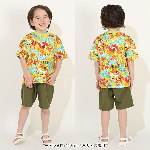 親子お揃い ディズニー ステッカー風総柄 Tシャツ 9534K ベビードール BABYDOLL 子...