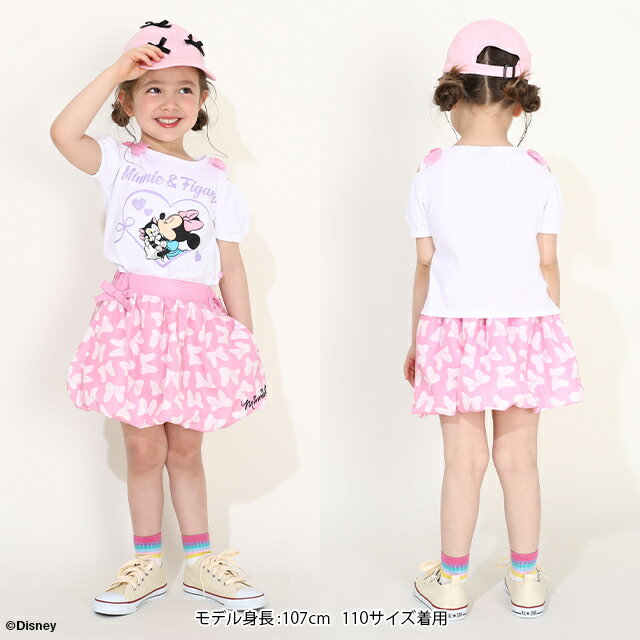 【S50】 ディズニー リボン 総柄 バルーンスカート 0329K ベビードール BABYDOLL ...