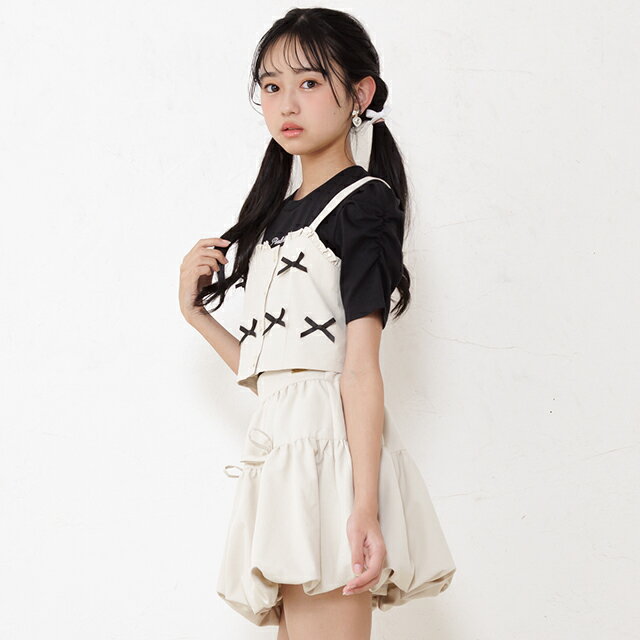 5/27まで 【52％OFF SALE】 PINKHUNT ミニリボンビスチェ付き Tシャツ 0522K （ボ...