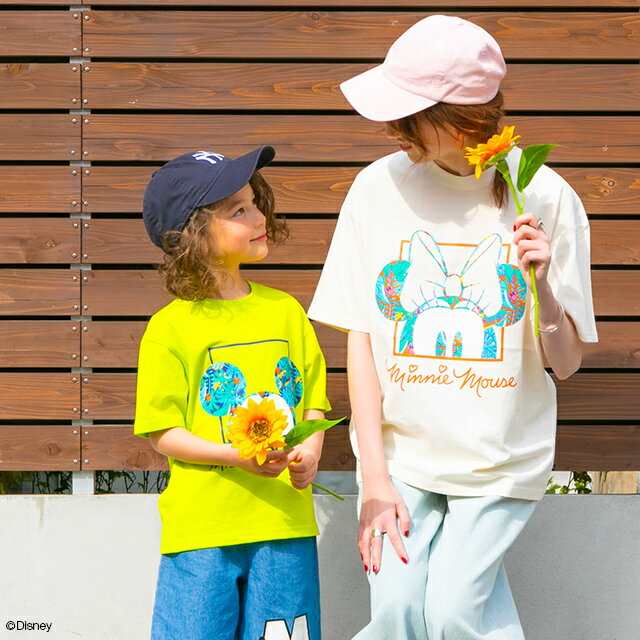 NEW 親子お揃い ディズニー リゾート柄Tシャツ 0546K 綿100％ ベビードール BABYDO...