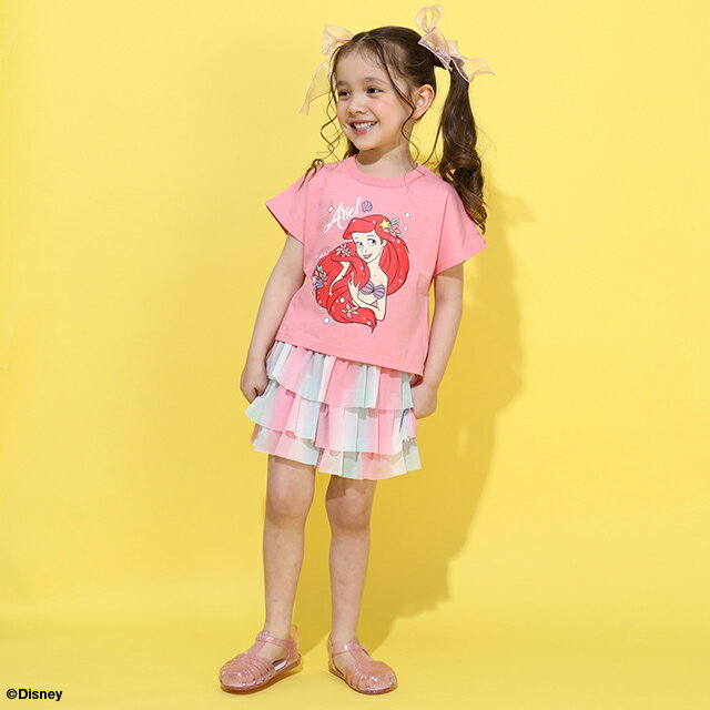 5/8一部再販 NEW ディズニー プリンセス / Tシャツ × フリル ショートパンツ セッ...