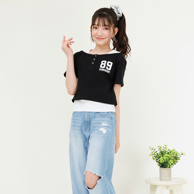 5/27まで 【60％OFF SALE】 PINKHUNT タンクレイヤード風 Tシャツ 0691K 2点セット...