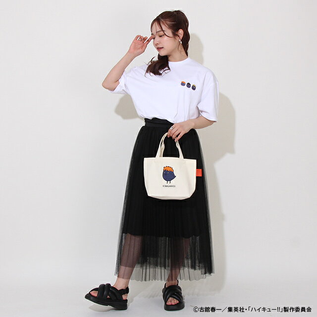 BABYDOLLのハイキュー!! ミニトートバッグ 0836 グッズ 雑貨 アニメ キャラクター ベビードール BABYDOLL ミニトート トート 刺繍 日向翔陽 影山飛雄 月島蛍 黒尾鉄朗 孤爪研磨 木兎光太郎 赤葦京治 NEW｜アングル2