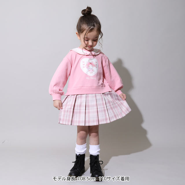 NEW サンリオ セーラー襟 ドッキング ワンピース 1035K セーラー襟取り外し可 2WAY ベビードール BABYDOLL 子供服 ベビー キッズ 女の子 ハローキティ クロミ マイメロディ シナモロール グッズ コラボ 90 100 110 120 130 長袖 2