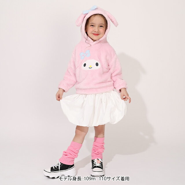 12/1まで【20％OFF SALE】 サンリオ ボア なりきりパーカー 1116K ベビードール BABYDOLL 子供服 ベビー キッズ 女の子 ハローキティ クロミ マイメロディ シナモロール コラボ コスプレ コスチューム 衣装 グッズ セール 2
