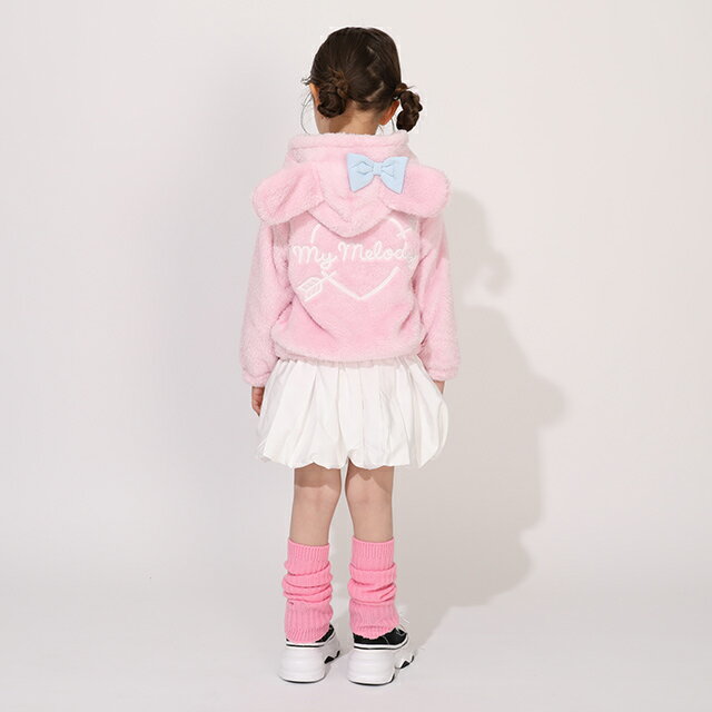 12/1まで【20％OFF SALE】 サンリオ ボア なりきりパーカー 1116K ベビードール BABYDOLL 子供服 ベビー キッズ 女の子 ハローキティ クロミ マイメロディ シナモロール コラボ コスプレ コスチューム 衣装 グッズ セール 3