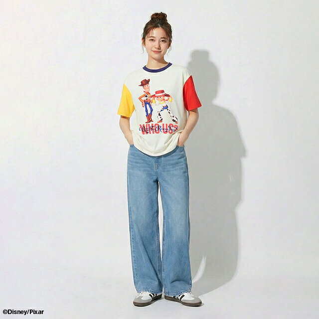 NEW 親子お揃い ディズニー トイ・ストーリー クレイジー袖 Tシャツ 1274A 綿100％...