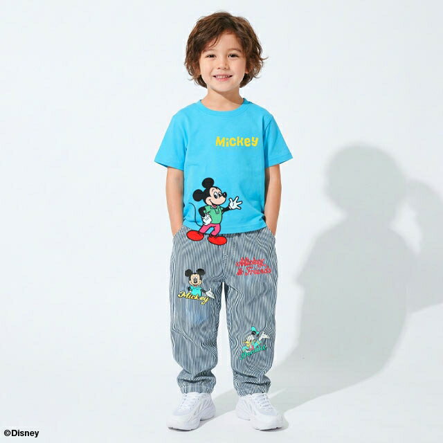 NEW ディズニー 手描き風ロゴ キャラクターワッペン Tシャツ 1334K 綿100％ ベビー...