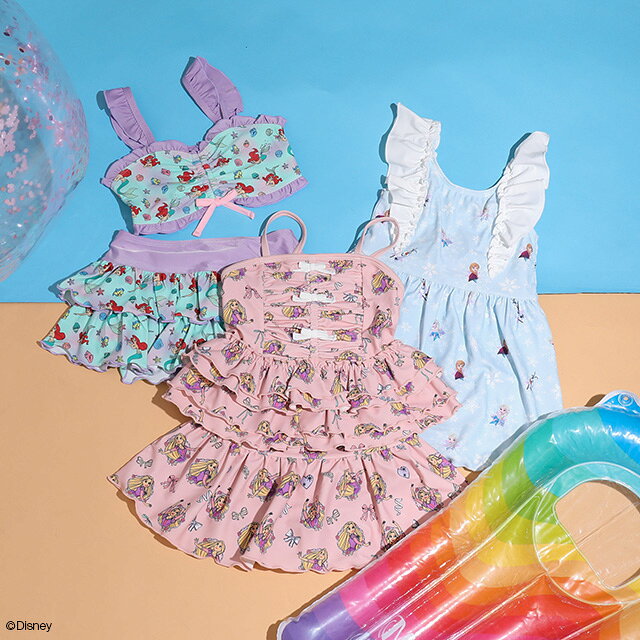 【S30】 ディズニー プリンセス / 水着 1414K ベビードール BABYDOLL 子供服 ベビ...