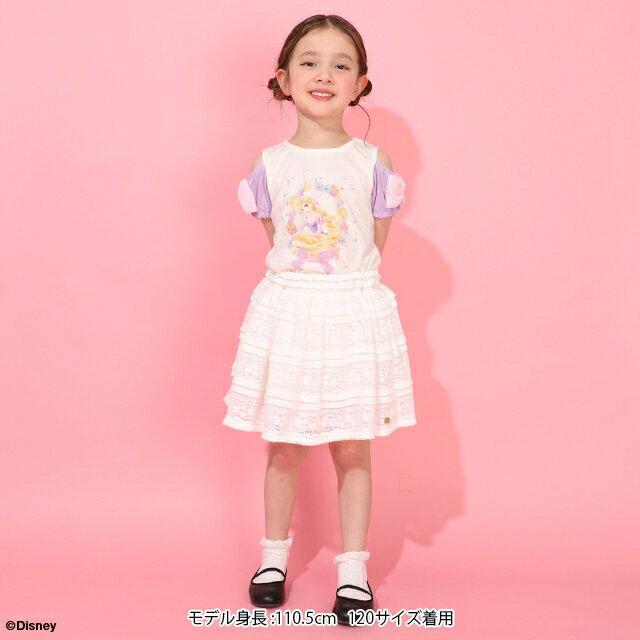 NEW ディズニー プリンセス / リボンパフスリーブ Tシャツ 1429K ベビードール BAB...