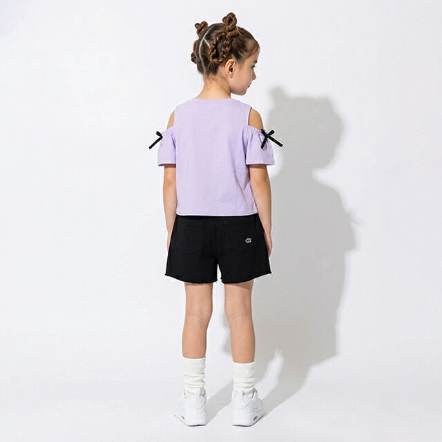 5/14一部再販 NEW サンリオ 肩開き リボン Tシャツ 1434K ベビードール BABYDOLL 子供服 ベビー キッズ 女の子 ハローキティ クロミ マイメロディ シナモロール コラボ グッズ 肩だし 肩出し 肩あき