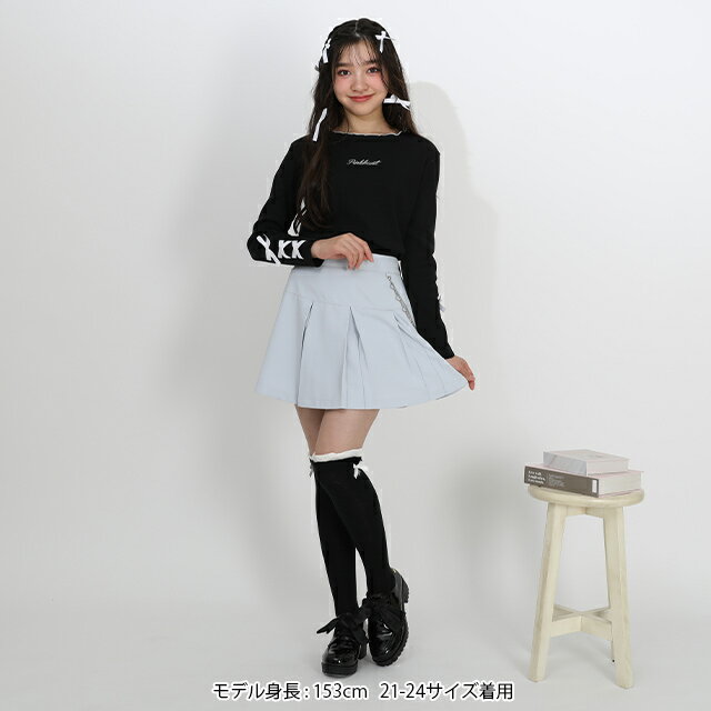 PINKHUNT 配色フリル ニーハイソックス 1523 キッズ ジュニア 女の子 PH ピンクハ...