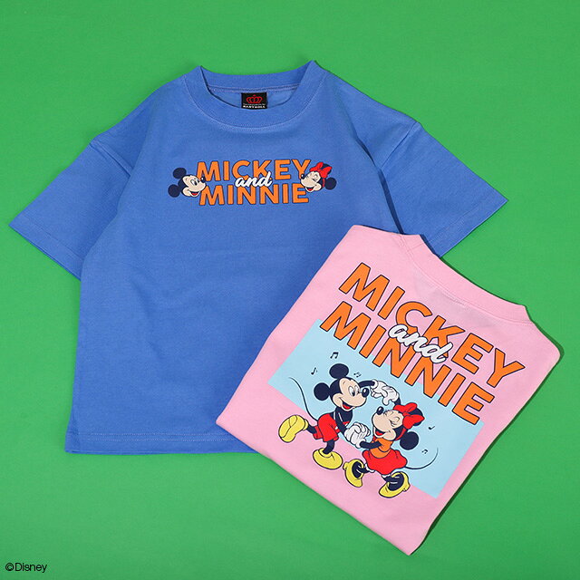 【S50】 親子お揃い ディズニー バックキャラクター Tシャツ 1489K 綿100％ ベビー...