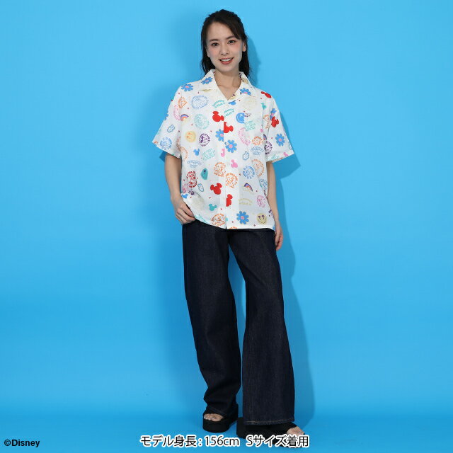 4/13NEW 親子お揃い ディズニー リゾート総柄 シャツ 1600A （ボトムス別売） ベビ...