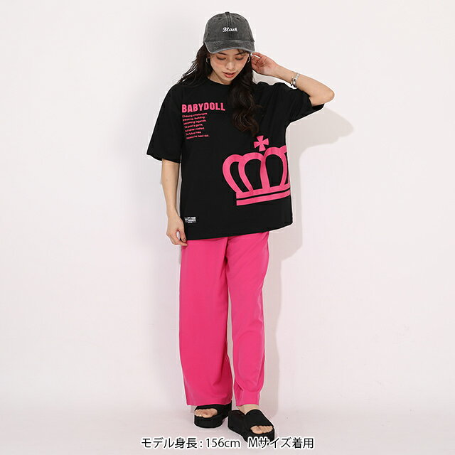 最大1500円OFFクーポン対象★【10％OFF SALE】 親子お揃い ネオン バックロゴ Tシャツ 1619A 綿100％ ベビードール BABYDOLL 大人 ユニセックス 男女兼用 レディース メンズ セール