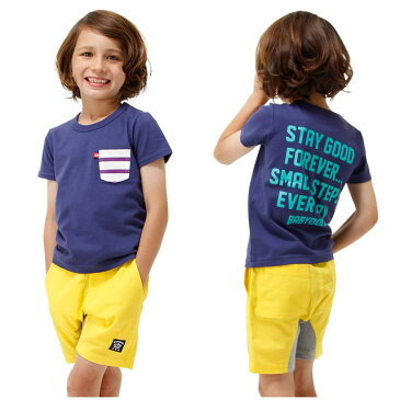 【50%OFF アウトレットSALE】 通販限定 BABYDOLL ボーダーポケットTシャツ-子供服 男の子 女の子 イエロー ネイビー 90-140cm ベビー キッズ ベビードール BABYDOLL-1103K 2018ss_sts