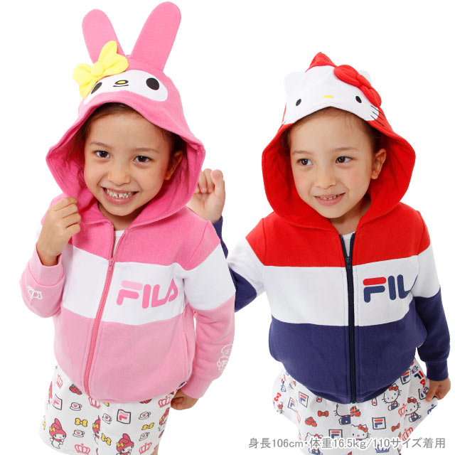 クーポン利用可!【6/11まで60%OFF SALE】通販限定 サンリオ FILAなりきりジップパーカー 1303K ベビードール BABYDOLL 子供服ベビー キッズ 女の子 スポーティ スポーツMIX シンプル ハローキティ マイメロディ ハロウィン
