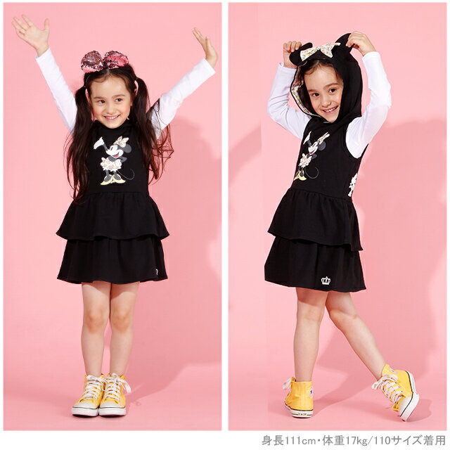 【S50】 通販限定 ディズニー フード付き ジャンスカ 2986K ベビードール BABYDOLL 子供服 ベビー キッズ 女の子 コスチューム コスプレ DISNEY★Collection