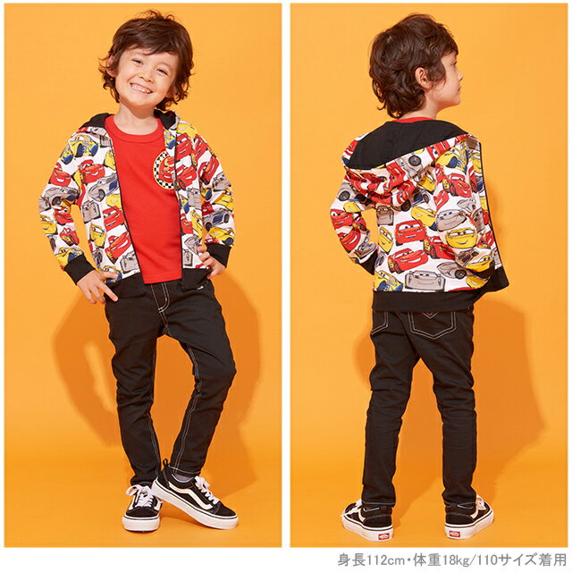 【S50 ウィンター】ディズニー キャラクター 総柄 ジップパーカー 3092K ベビードール BABYDOLL 子供服 ベビー キッズ 男の子 女の子 コスチューム コスプレ DISNEY★Collection