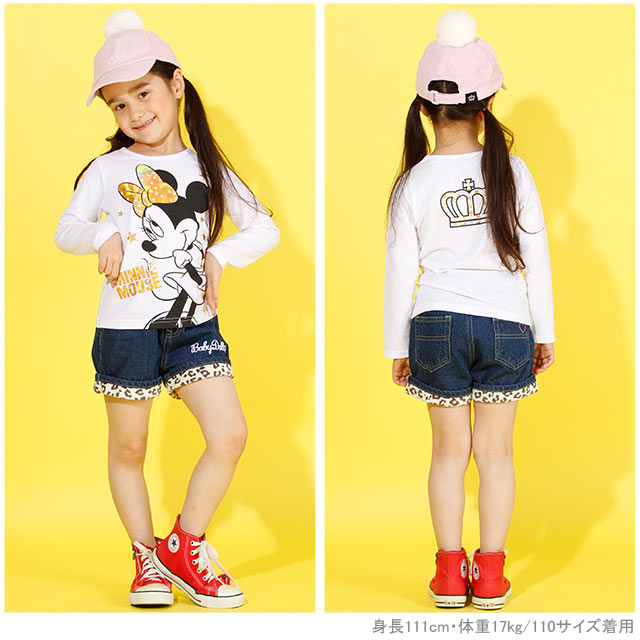 【S50 ウィンター】 親子お揃い ディズニー キャラクター 箔 星柄 ロンT 3425K ベビードール 子供服 ベビー キッズ 男の子 女の子 コスチューム コスプレ DISNEY★Collection