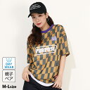 NEW 親子お揃い チェッカー柄 ユニフォーム Tシャツ 0270A 速乾 ベビードール BABYDOLL 大人 ユニセックス 男女兼用 レディース メンズ