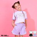 4/21NEW リボン Tシャツ × ショートパンツ セット 0502K 綿100% ベビードール BABYDOLL 子供服 ベビー キッズ 女の子 2点セット...
