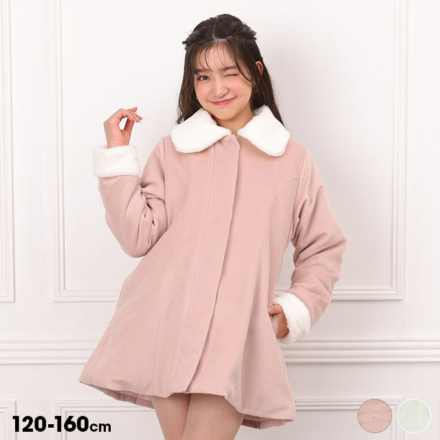 12/1まで【20％OFF SALE】 PINKHUNT ファー襟 Aライン アウター 0802K キッズ ジュニア 女の子 PH ピンクハント ティーンズ 子供服 小学生 高学年 かわいい おしゃれ 中学生 セールのサムネイル