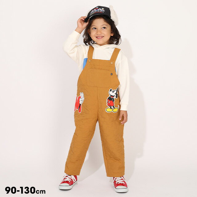 11/19NEW ディズニー キルティング サロペット 1141K ベビードール BABYDOLL 子供服 ベビー キッズ 男の子 女の子 DISNEY ミッキー オーバーオール