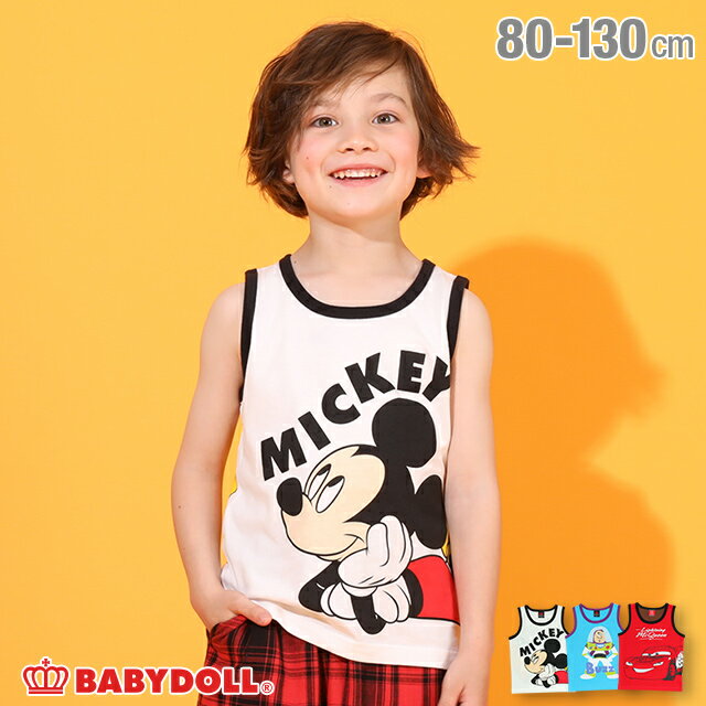 8/10〜 【S50】 ディズニー キャラクター タンクトップ 5414K ベビードール BABYDOLL 子供服 ベビー キッズ 男の子 女の子 DISNEY★Collection