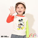 【S40】 ディズニー クレイジー 切替 ロングTシャツ 7921K ベビードール BABYDOLL 子供服 ベビー キッズ 男の子 女の子 DISNEY★Collection