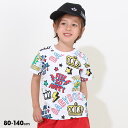 【40％OFF アウトレットSALE】 カラフル総柄 Tシャツ 8058K ベビードール BABYDOLL 子供服 ベビー キッズ 男の子 女の子