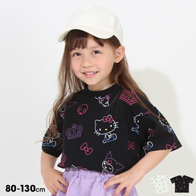 ＼最大1000円OFFクーポン配布中／NEW サンリオ キャラクター総柄 Tシャツ 8414K ベビードール BABYDOLL 子供服 ベビー キッズ 女の子 ハローキティ クロミ グッズ コラボ