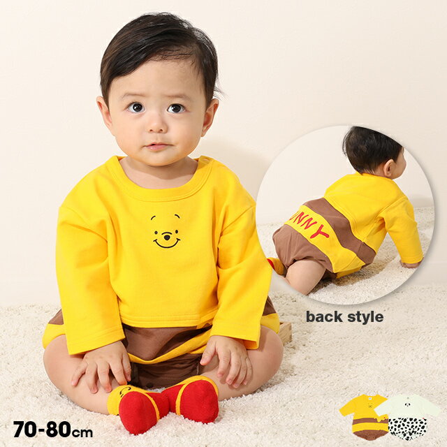 NEW ディズニー ぽってり ロンパース 8545B ベビードール BABYDOLL 子供服 ベビー キッズ 男の子 女の子 DISNEY ベビー服 プーさん ...