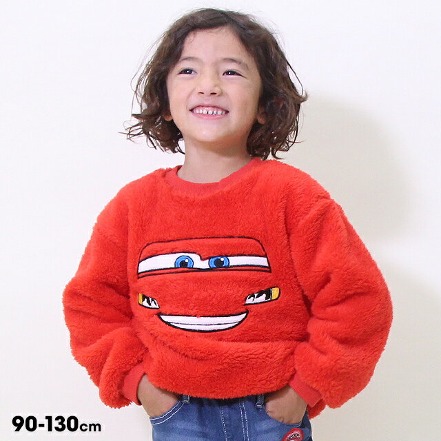 10/13NEW ディズニー カーズ フェイスボア トレーナー 8866K ベビードール BABYDOLL 子供服 ベビー キッズ 男の子 女の子 DISNEY★Collection BIGフェイスのサムネイル