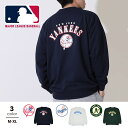 ＼最大1000円OFFクーポン配布中／【20％OFF SALE】 MLB メジャーリーグベースボール バックアーチトレーナー 9599A ベビードール BABYDOLL 大人 ユニセックス 男女兼用 レディース メンズ 野球 グッズ ヤンキース ドジャース アスレチックス スウェット