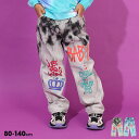 NEW ペイント抜染 デニムロングパンツ 9707K ベビードール BABYDOLL 子供服 ベビー キッズ 男の子 女の子 デニムパンツ