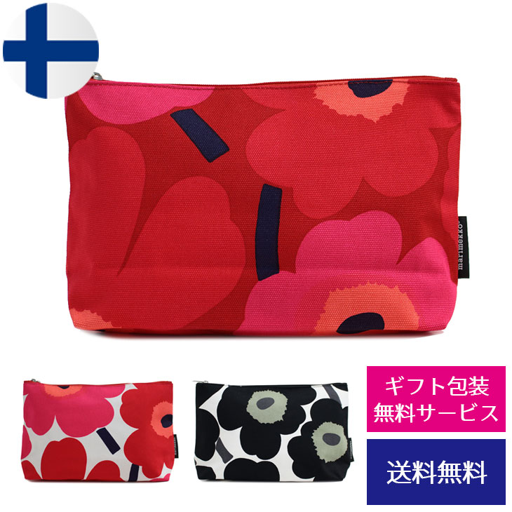 マリメッコ ポーチ マリメッコ marimekko ポーチ 横長 小物入れ 化粧ポーチ セカンドバッグ サブバッグ RUUT PIENI UNIKKO(ピエニ ウニッコ) 043446【新品】【ブランド】プレゼント ラッピング無料 ギフト 送料無料 あす楽 父の日 母の日 誕生日