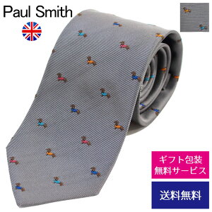 ポールスミス ネクタイ レギュラータイ シルク イタリア製 小紋 アニマル 20代 30代 40代 オシャレ 人気 Paul Smith PS-TIE10【ネクタイ ブランド】【ブランド】プレゼント ラッピング無料 ギフト 送料無料 あす楽 父の日 母の日 誕生日