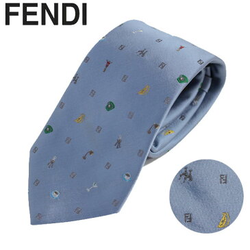 フェンディ FENDI ネクタイ レギュラータイ シルク 小紋 2018年夏新作 FXC160 A2TA F0TY2//FXC160-A2TA-F0TY2-HC【新品】