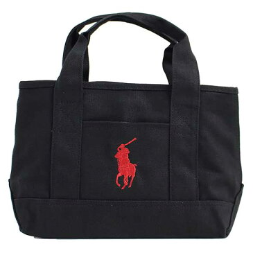 ポロラルフローレン Polo by Ralph Lauren キャンバストートバッグ スモール ビッグポニー刺繍 SCHOOL TOTE SM II 959033A//959033A-BKRED【新品】