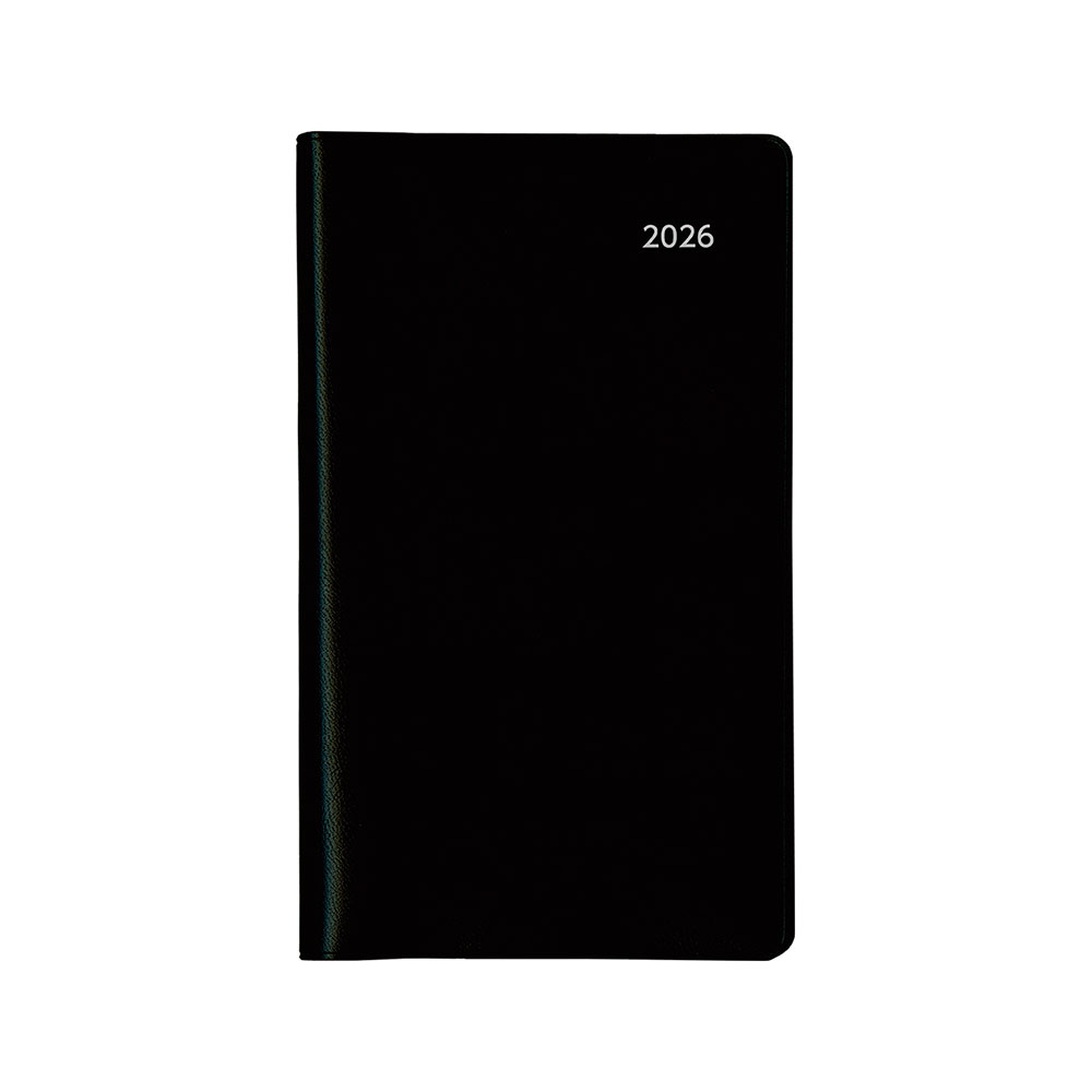 ダイゴー 2026 アポイント 文字大 1Mホリゾンタル ブラック E8308 手帳 マンスリー 2025年12月〜2027年1月