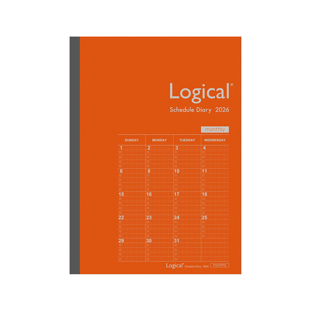 ナカバヤシ ロジカルダイアリー2026月間ノートタイプB B5 オレンジ NS-B502-26BO B5 月間ブロック 2025.12〜2027.3