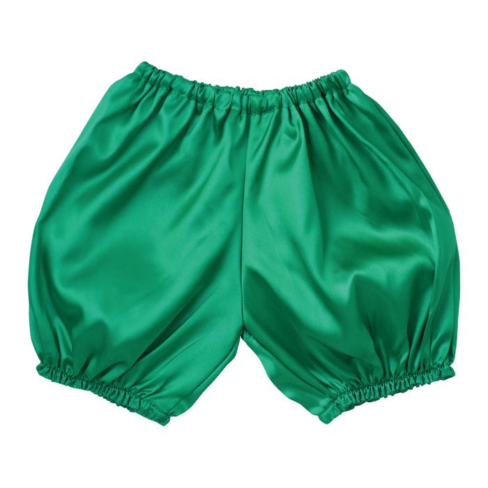 ソフトサテン かぼちゃパンツ C 緑 18664 かぼちゃパンツ パンツ 緑 サテン 衣装 衣装ベース 子供 子ども お遊戯会 運動会 発表会 イベント ダンス ハロウィン コスプレ