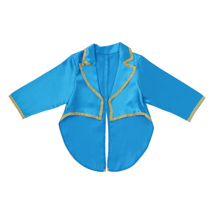 ソフトサテン キングジャケット 青 18726 ジャケット 青 サテン 衣装 衣装ベース 子供 子ども お遊戯会..