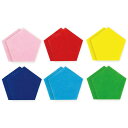 5角形フェルト6色組 各2枚 50725 フェルト 飾り付け 五角形 フェルト生地 工作 手芸 材料 素材 クラフト 装飾 衣装 子供 子ども お遊戯会 運動会...