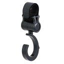 ベビーカー用回転フック 2ヶ組 75537 ベビーカーフック 360度回転 フック 耐荷重約3~4kg/個 ベビーカー ベビーカー用回転フック バギーフック ハンドルフック 回転フック シンプル ブラック 2ヶ組 幼児 育児 ベビー キッズ 取付簡単
